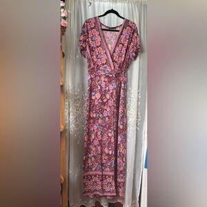 Floral Maxi Dress in Pink and Purple